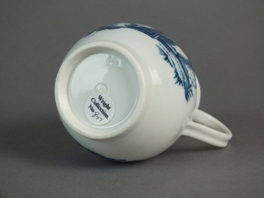 A Caughley sparrow beak jug transfer-printed in the Bell Toy pattern, circa 1776-80, unmarked, 9. - Image 4 of 4