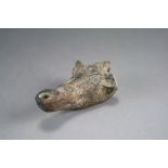 A Greco-Roman pottery oil lamp, circa 1st Century BC - 1st Century AD,