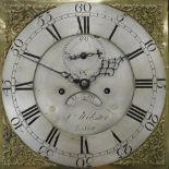 A George III oak crossbanded mahogany eight day longcase clock the 12 inch square brass dial with