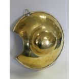 A sheet brass barber's shaving bowl,