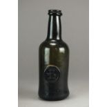 A glass bottle with a seal for Baron Edgcumbe, circa 1770-80,