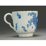 An important Caughley coffee cup transfer-printed with a Dragon, circa 1790-96, unmarked, 6.