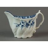 A Caughley Chelsea ewer painted with convolvulus, circa 1776-80,