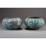 Two enamelled copper bowls, Syria, 19th Century,