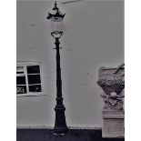 A cast iron lantern style street lamp,