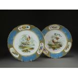 A pair of Coalport porcelain cabinet plates, circa 1841-63,