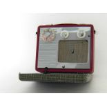 A Pye “Jewel Case” model P114 portable radio, circa 1958, in good working order complete with