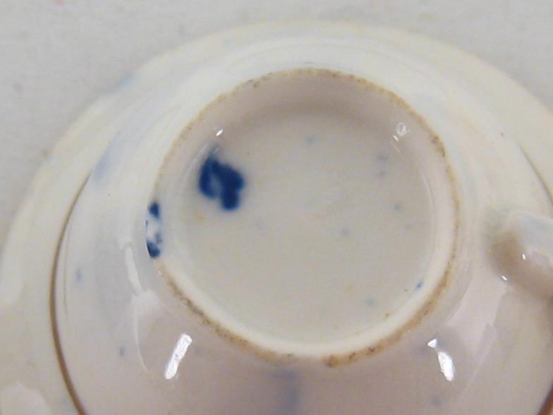 Three 19th. century miniature cups and saucers in the Crown Derby palette, unmarked apart from one - Image 4 of 6