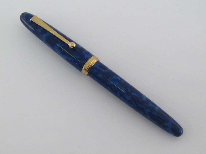Sailor, a limited edition blue resin fountain pen, no. 114/150, with broad nib and cartridge - Image 2 of 6
