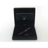 Montblanc Mesiterstuck, 'Hommage a Frederic Chopin', a burgundy resin fountain pen, no. BP1065255,