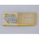 A small book of autographs from the 1960s collected by the vendor as a child and featuring actors,