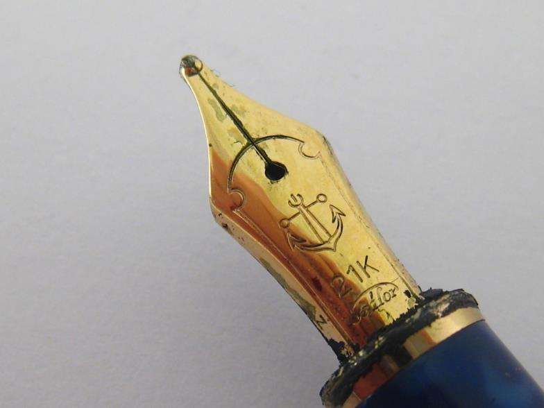 Sailor, a limited edition blue resin fountain pen, no. 114/150, with broad nib and cartridge - Image 5 of 6