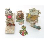 A collection of five 19th. century German stand up three dimensional Christmas cards.