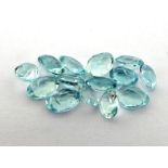 A mixed lot of loose oval cut aquamarines, totalling approx. 7.82 carats. (note: VAT will be added