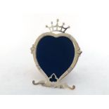 A late Victorian Scottish silver heart-shaped photograph frame by John Maitland Talbot, Edinburgh,