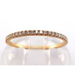 GEORG JENSEN, Aurora, a slim diamond and rose gold eternity ring, the small brilliants totalling 0.