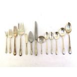 An American silver part table service of Orchid pattern by the International Silver Co. of