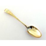 A good George III Old English pattern table spoon by Hester Bateman, London, 1783, engraved with
