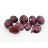 A group of loose oval cut pyrope/almandine garnets, approx 45.35 carats. (note: VAT will be added to