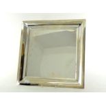 An Italian silver tray, .800 standard, Treviso, post 1968, of highly polished square form, which