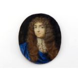 Peter Cross (circa 1645-1724), a portait miniature of a gentleman called "James Duke of York", circa