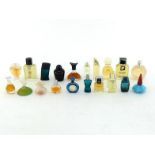 Twenty miniature perfume or eau de toilette bottles, including Jean Paul Gautier male, paco rabanne,