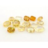 A mixed lot of loose faceted citrines, various cuts totalling approx. 59.59 carats. (note: VAT