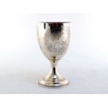Military interest:- a Victorian silver Rifle Volunteers shooting prize goblet by William Smily,