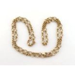 A 9 carat gold chain, to a lobster claw clasp, fully hallmarked, 10.3gms