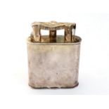 Dunhill, a 1930s silver plated table lighter, no. 737413, 11cm high CONDITION: light scuffs and