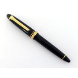 Sailor 1911, a black resin fountain pen, with broad nib and cartridge/converter mechanism, no box or