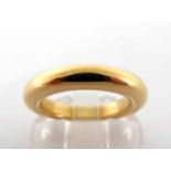 Cartier, an 18 carat gold wedding band, signed and numbered 'B76638', finger size J, 8.8gms,