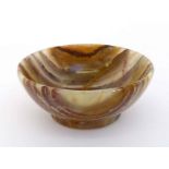 A small banded agate bowl, 8cm diameter