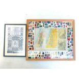 A large display map of ancient and modern Israel with larger scale corresponding maps of