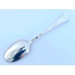A George I silver rat-tail table spoon, maker's mark indistinct, London, 1723, initialled "MD", 20