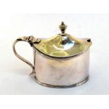 A George III silver mustard pot, mark of TH over RM (Grimwade 3837), London, 1793, plain oval with