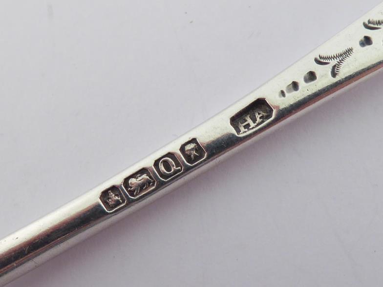 A fancy American silver dessert spoon by Tiffany with English import marks for London, 1909; a - Image 6 of 7