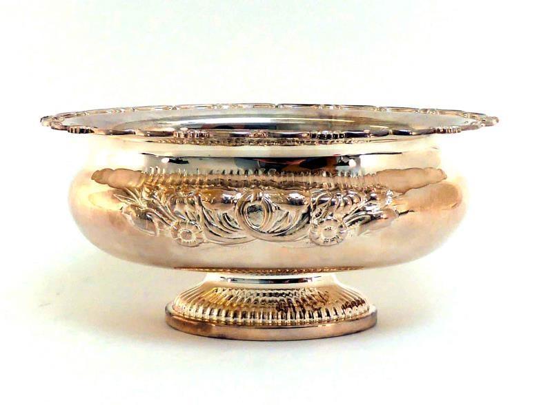 A modern Continental white metal (tests silver) jardiniere, apparently unmarked, probably Italian,