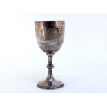 An Edwardian silver goblet, by Williams (Birmingham) Ltd., Birmingham, 1906, inscribed "William