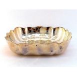 An Italian silver fruit dish shaped square with wavy edge, .800 standard, Padua, post 1970, 23.8 cm.