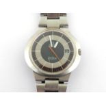 OMEGA, Dynamic, a 1970s gentleman's automatic wristwatch, with black, grey and red dial, luminous