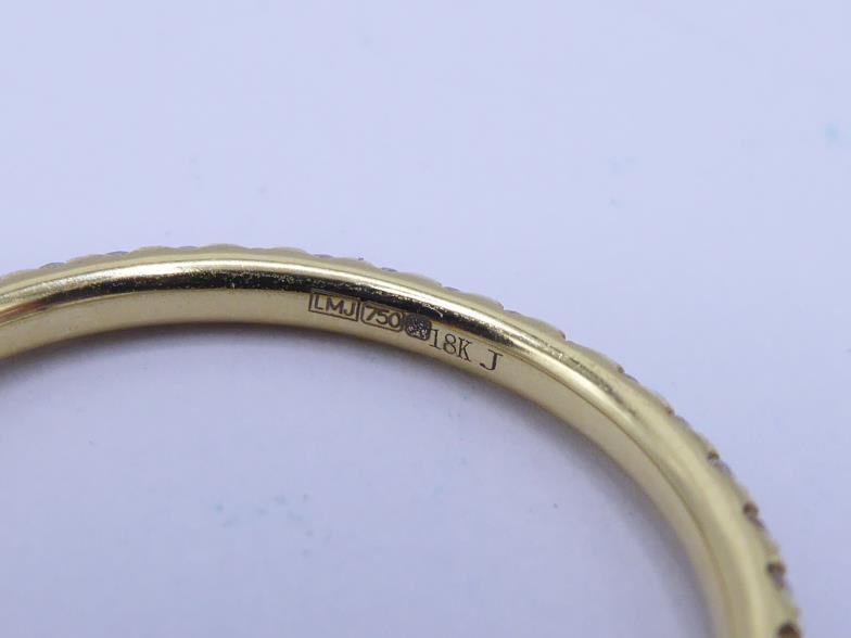 A pair of 18 carat gold and diamond eternity bands, each band 1.7mm wide, in white and pink gold, - Image 3 of 3