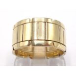 CARTIER, an 18 carat yellow gold 'Tank' ring, the inner shank signed and numbered CM5204, finger