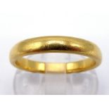 A 22 carat gold wedding band, fully hallmarked, 5.8gms