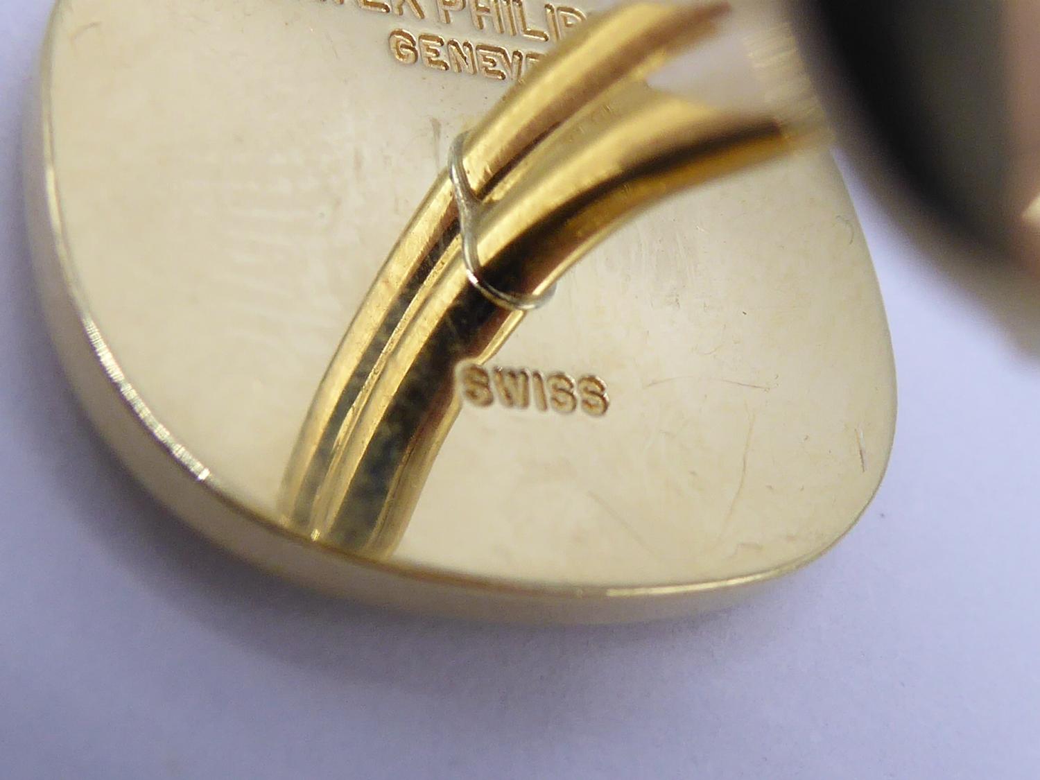 PATEK PHILIPPE, 'Ellisse Ellipse', a pair of 18 carat gold cufflinks, the rectangular cushion - Image 3 of 4