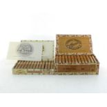 A box of 25 Carl Upmann Corona cigars and a box of fifty Alhambra Perfectos 50 cigars, each cigar