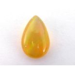 A loose pear cut cabochon water opal, approx. 14.9 carats (VAT will be charged on the hammer on this