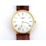 LONGINES, 'Grand Classique', a gentleman's 18 carat gold quartz wristwatch, no. 21007374, the