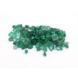A mixed lot of loose cut emeralds, various, totalling 24.36 carats (VAT will be charged on the