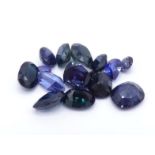 A mixed lot of loose cut blue sapphires, various, totalling 13.09 carats (VAT will be charged on the